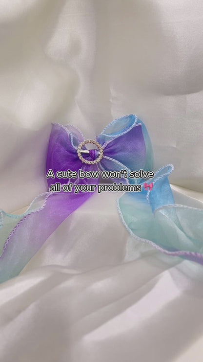 GYH12801 - Ombré Chiffon Hair Bow Clip