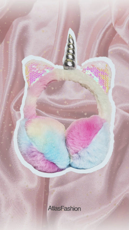 JH42336 - Ombre Unicorn Sequin Earmuffs