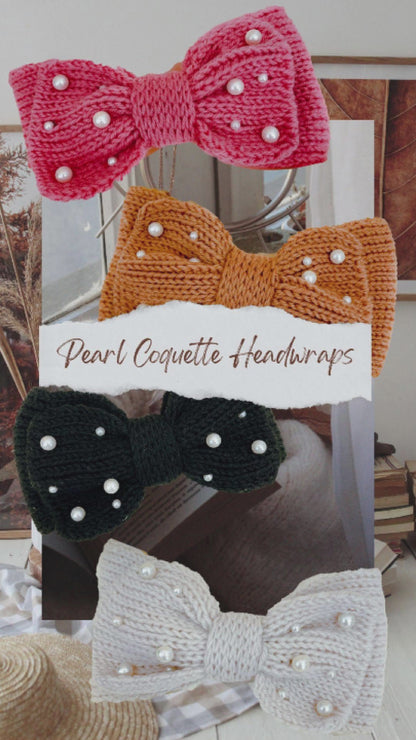 12 PCS Pearl Studded Knit Headwrap