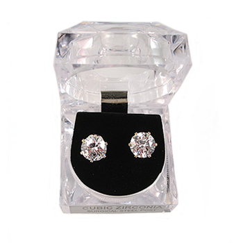 10MM Cubic Zirconia Stud Earring