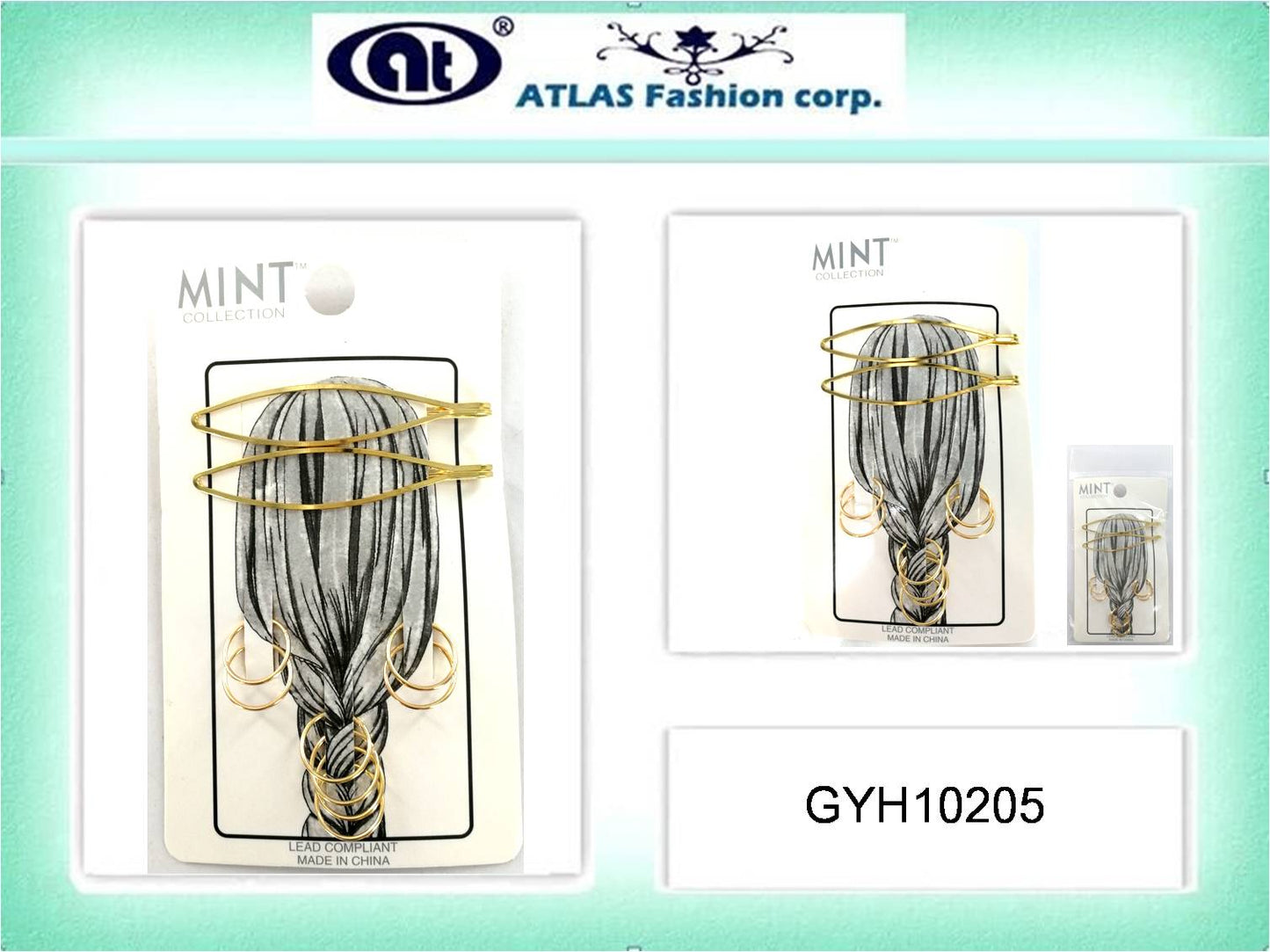 GYH10205 - Hair Braid Ring & Bobby Pin Set