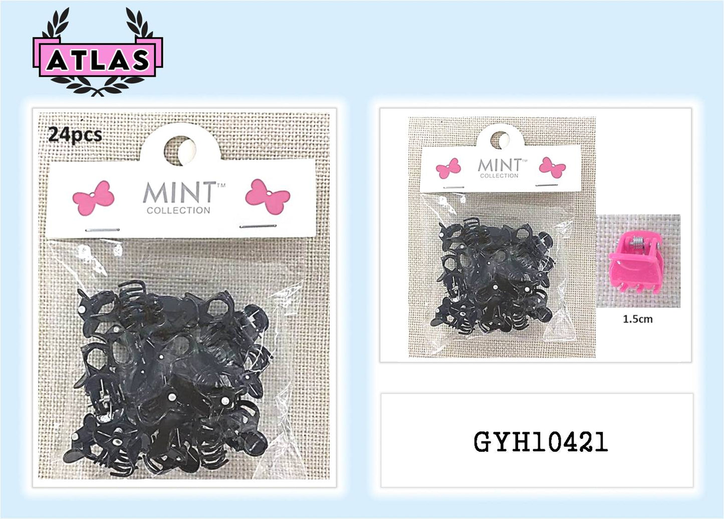 GYH10421 - Mini Black Claw Clips