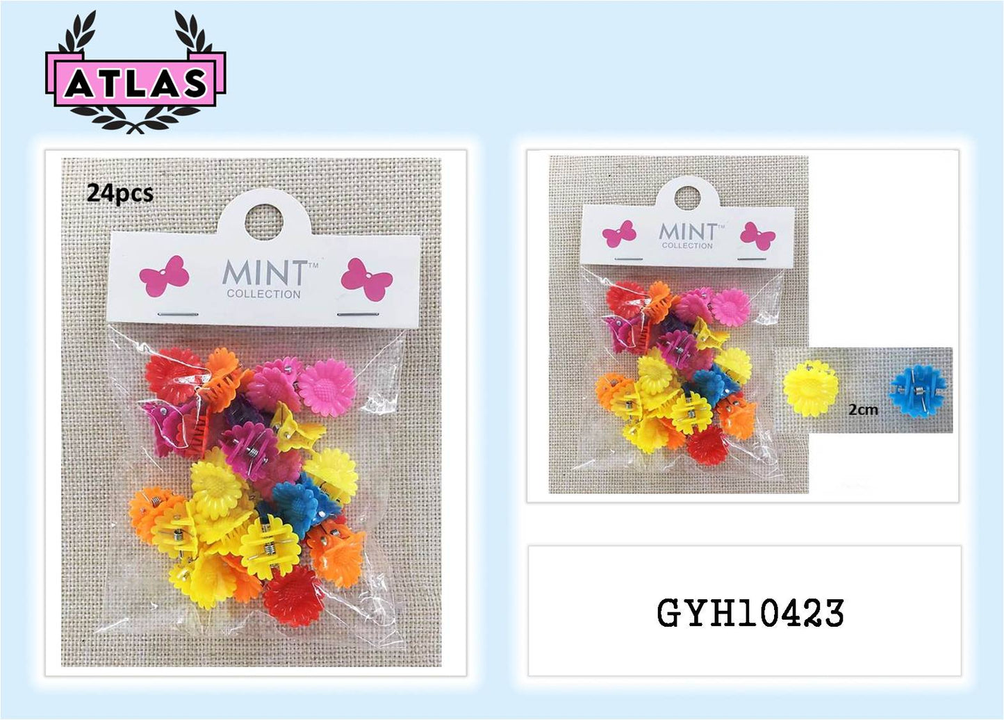 GYH10423 - Mini Rainbow Daisy Claw Clips