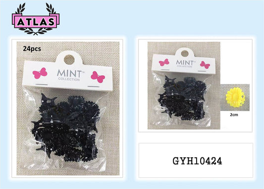 GYH10424 - Mini Black Daisy Claw Clips