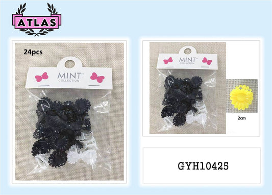 GYH10425 - Mini Black & White Daisy Claw Clips