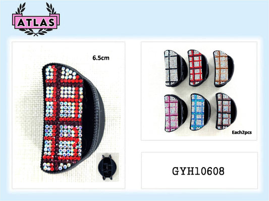 GYH10608 - Rhinestone Plaid Claw Clip