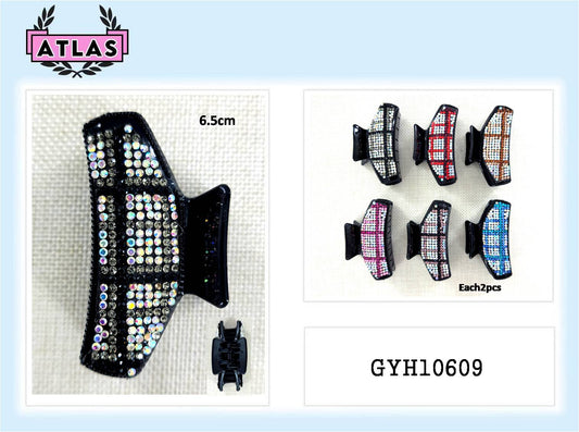 GYH10609 - Rhinestone Plaid Claw Clip