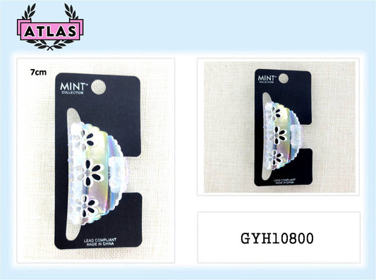 GYH10800 - Clear Holographic Flower Claw Clip