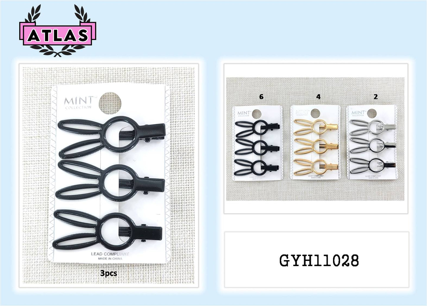 GYH11028 - Bunny Ears Hair Clip Set