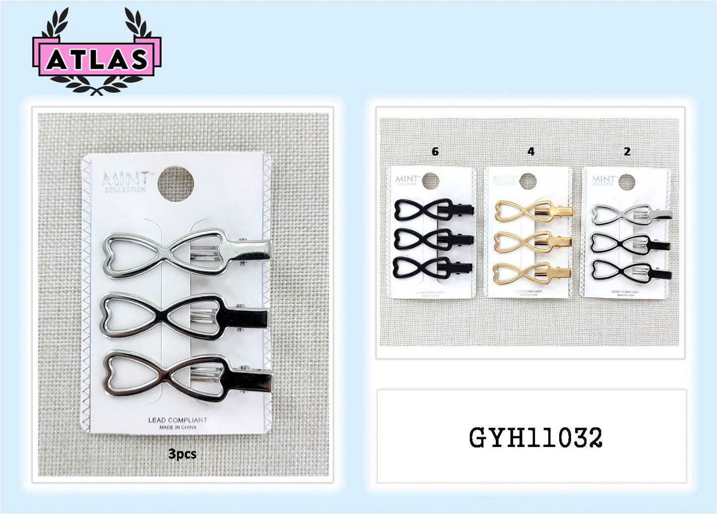 GYH11032 - Bow Hair Clip Set