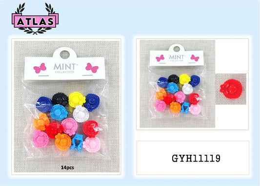 GYH11119 - Mini Rainbow Sun Hat Claw Clips