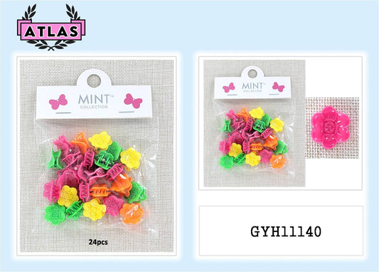 GYH11140 - Mini Rainbow Flower Claw Clips