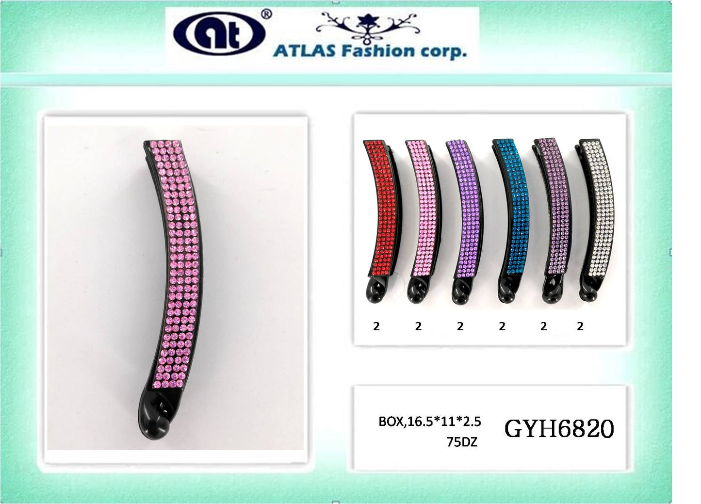 GYH6820 - Rhinestone Banana Clip