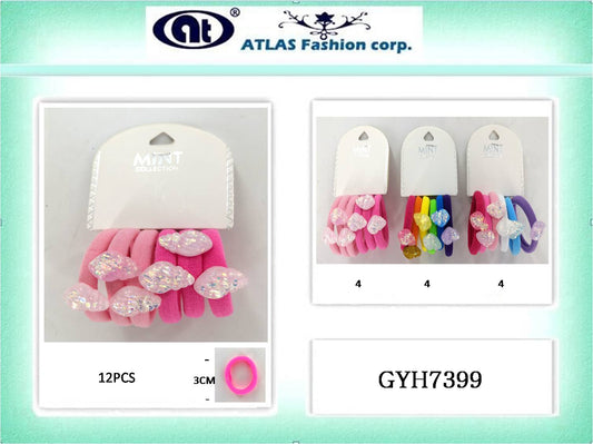 GYH7399 - Glitter Seashell Hair Ties