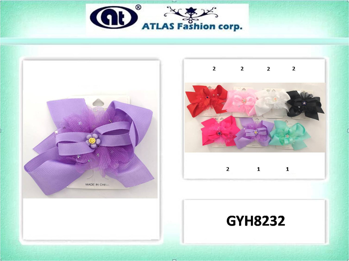 GYH8232 - Pearl Flower Hair Bow Clip