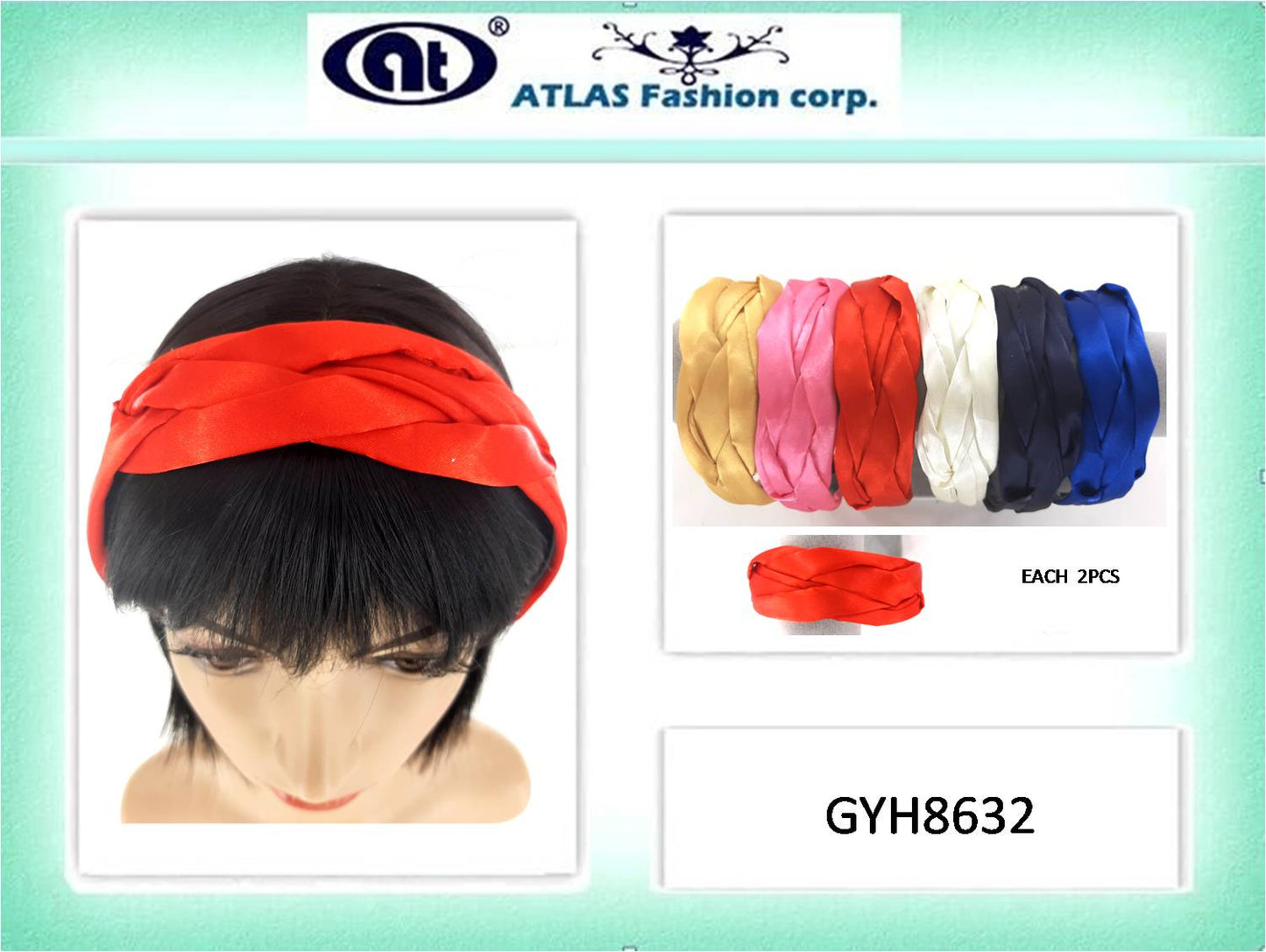 GYH8632 - Braided Satin Headband