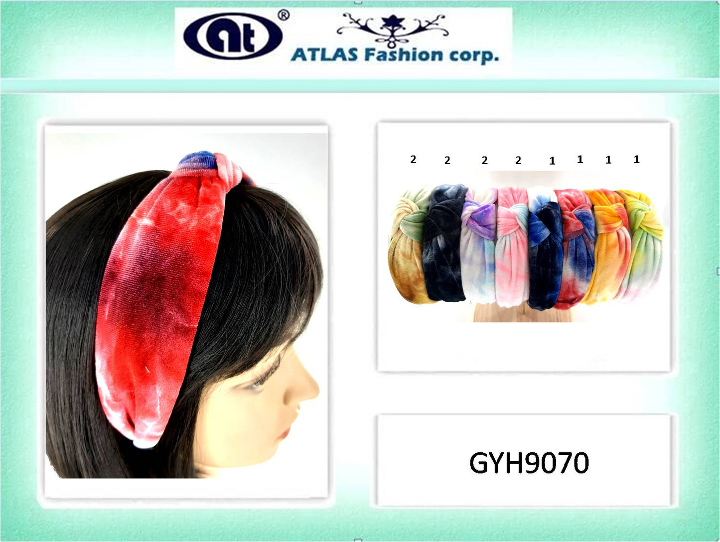 GYH9070 - Velvet Tie Dye Headband