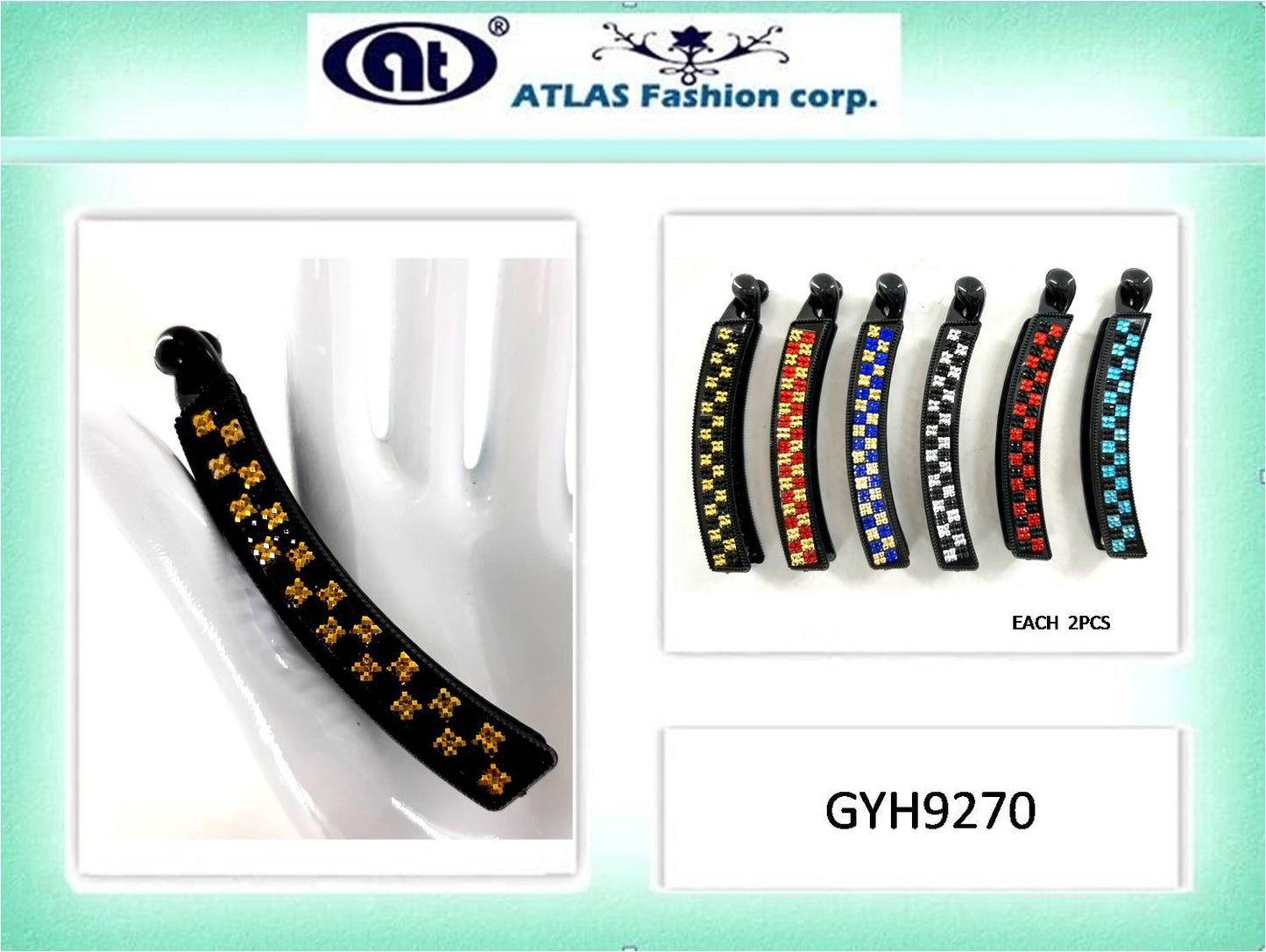 GYH9270 - Rhinestone Banana Clip