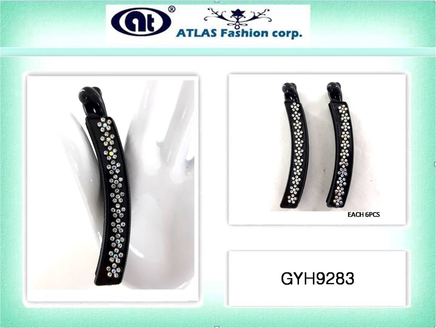 GYH9283 - Rhinestone Flower Banana Clip