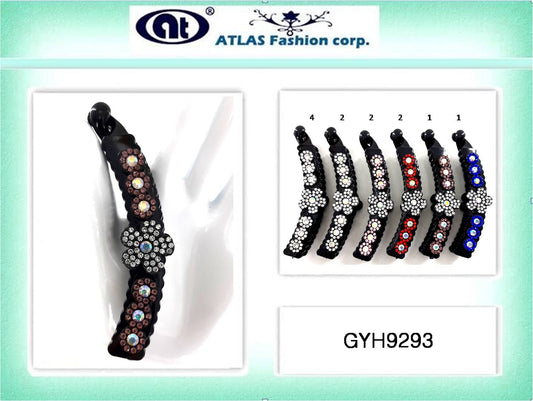 GYH9293 - Rhinestone Flower Banana Clip