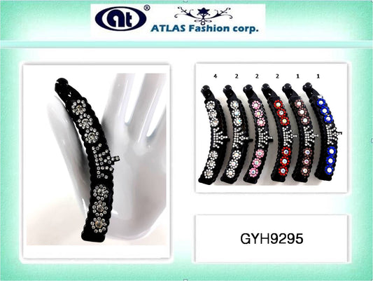 GYH9295 - Rhinestone Crown Banana Clip