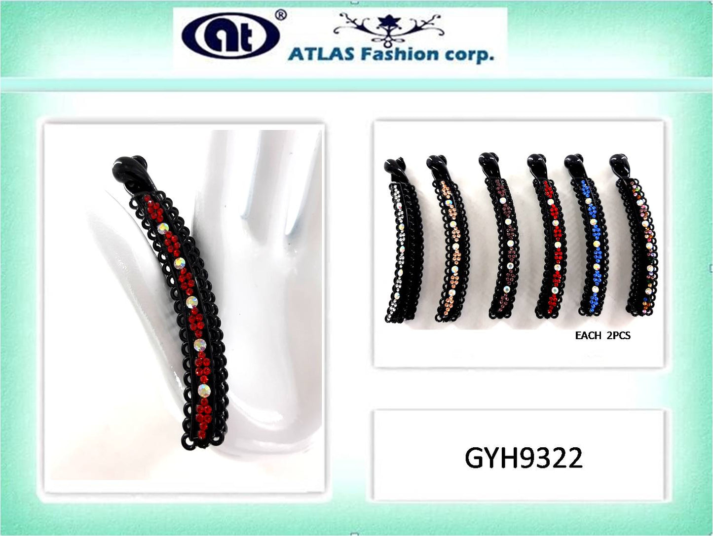 GYH9322 - Rhinestone Banana Clip