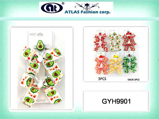 GYH9901 - Fruit Hair Bow Clip Set