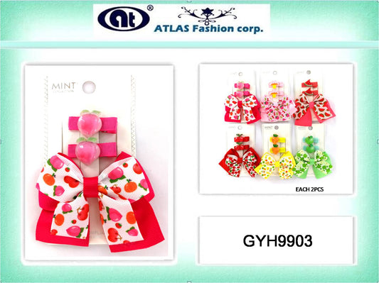 GYH9903 - Fruit Hair Bow Clip Set