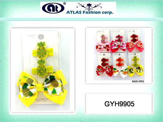 GYH9905 - Fruit Hair Bow Clip Set