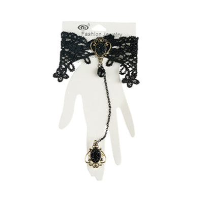 JAB24775 - Vintage Goth Lace Bracelet