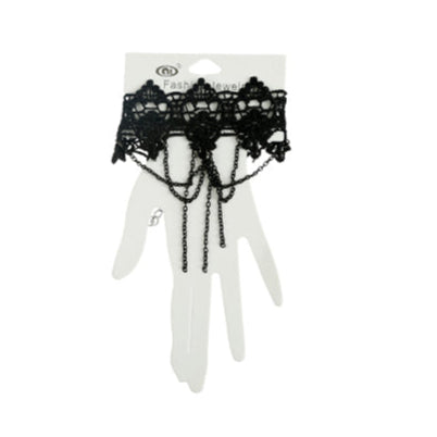 JAB24784 - Vintage Goth Lace Bracelet