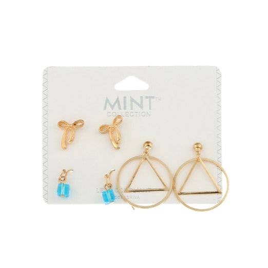 JAE30383 - 3 Pair Assorted Earrings