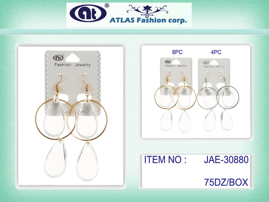 JAE30880 - Clear Bead Drop Earring