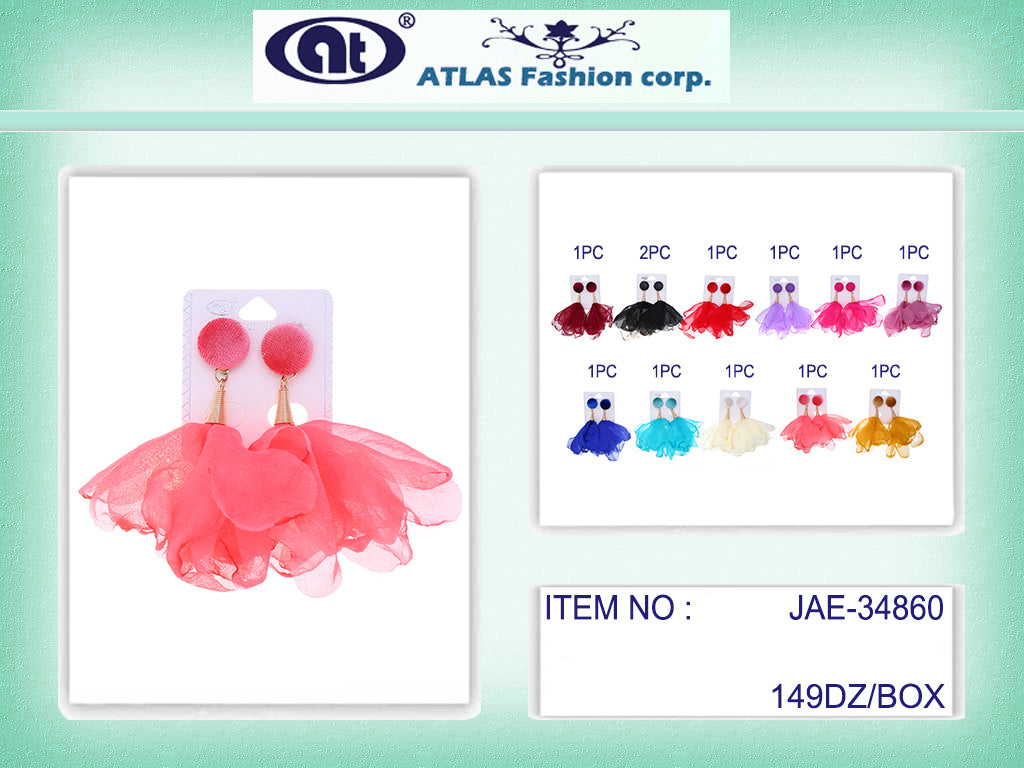 JAE34860 - Fabric Petal Earring