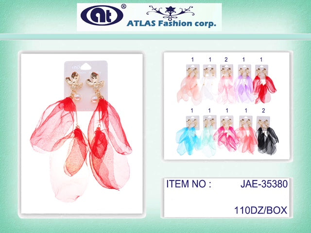 JAE35380 - Fabric Petal Earring