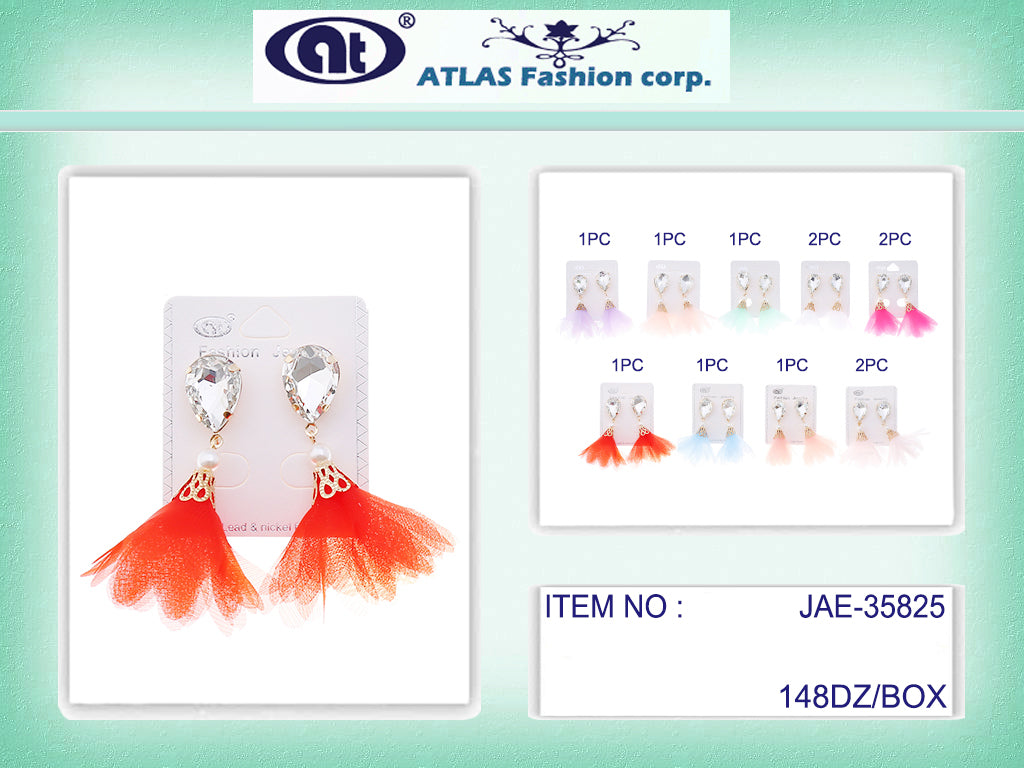 JAE35825 - Fabric Petal Earring