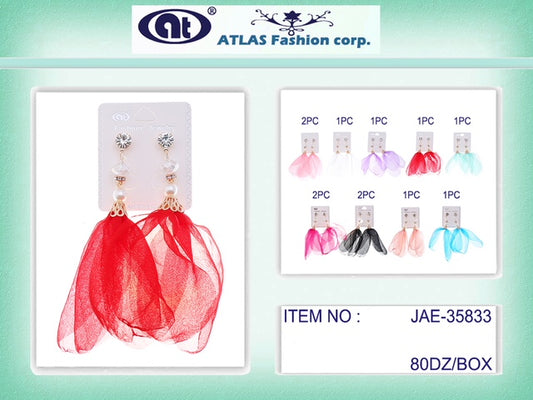 JAE35833 - Fabric Flower Earring