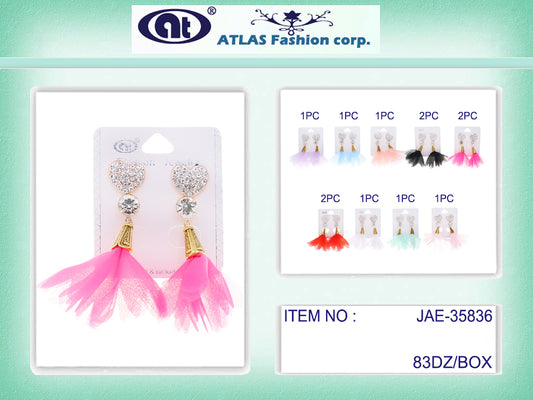 JAE35836 - Fabric Petal Earring