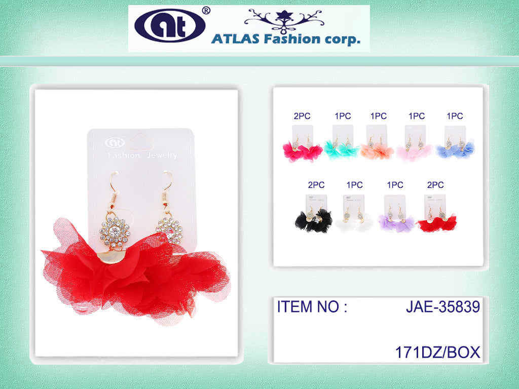 JAE35839 - Fabric Petal Earring