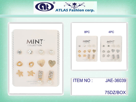 JAE36039 - 6 Pair Stud Earring Set