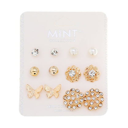 JAE36666 - 6 Pair Stud Earring Set