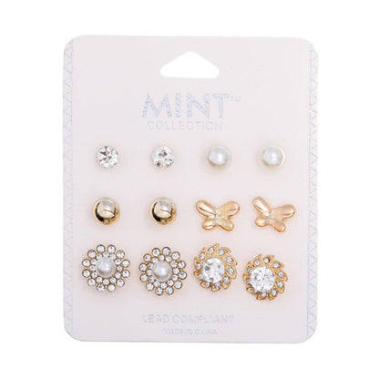 JAE36788 - 6 Pair Stud Earring Set