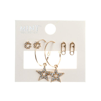 JAE37288 - 3 Pair Earring Set