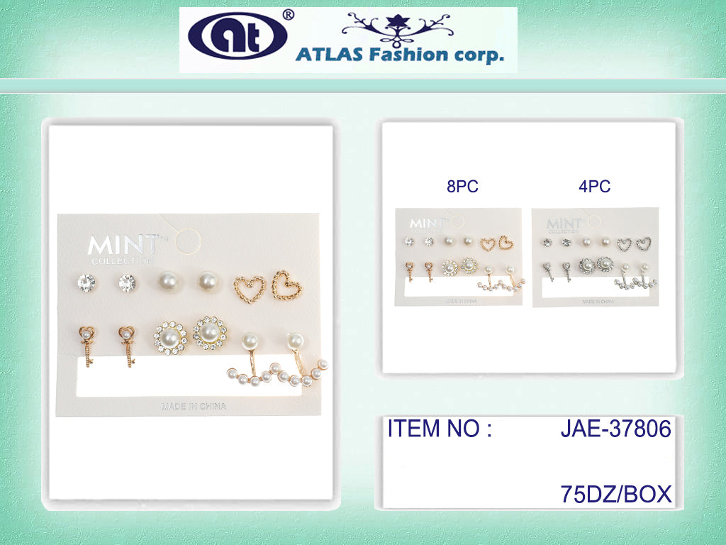 JAE37605 - 6 Pair Stud Earring Set