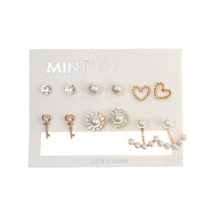 JAE37605 - 6 Pair Stud Earring Set