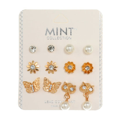 JAE37810 - 6 Pair Stud Earring Set