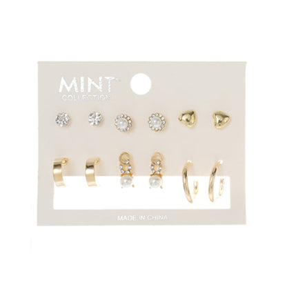 JAE38245 - 6 Pair Stud Earring Set