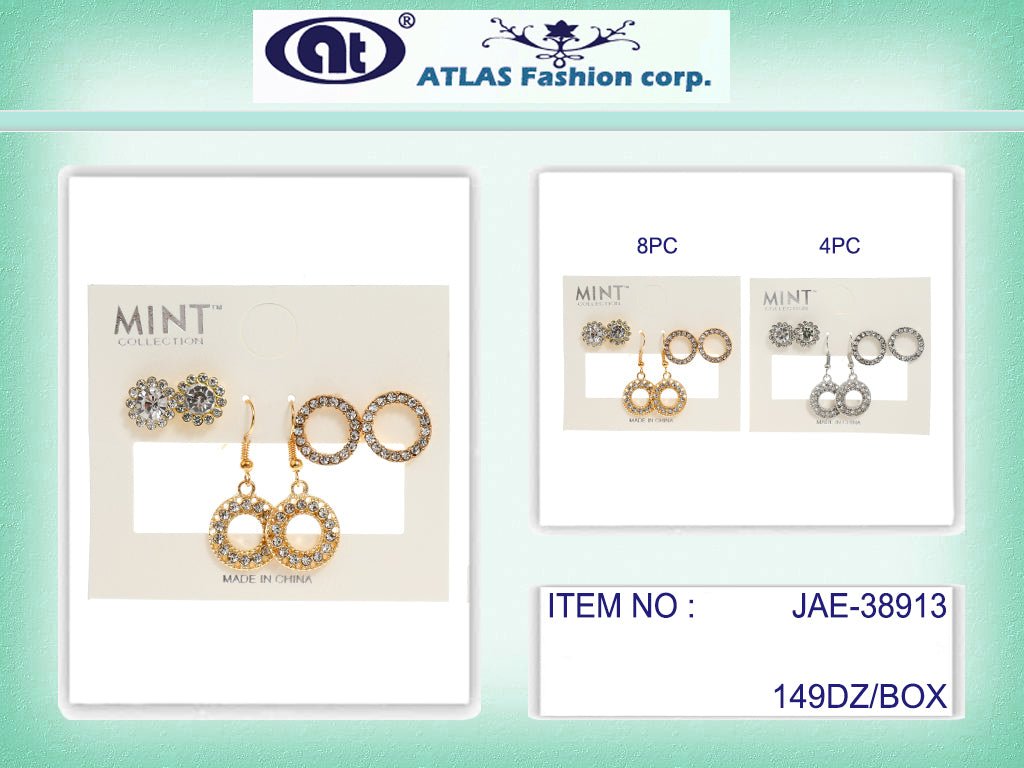 JAE38913 - 3 Pair Earring Set