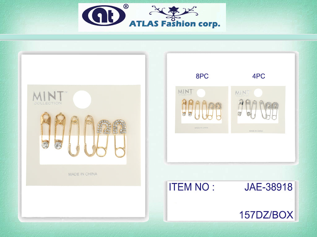 JAE38918 - 3 Pair Paperclip Earring Set