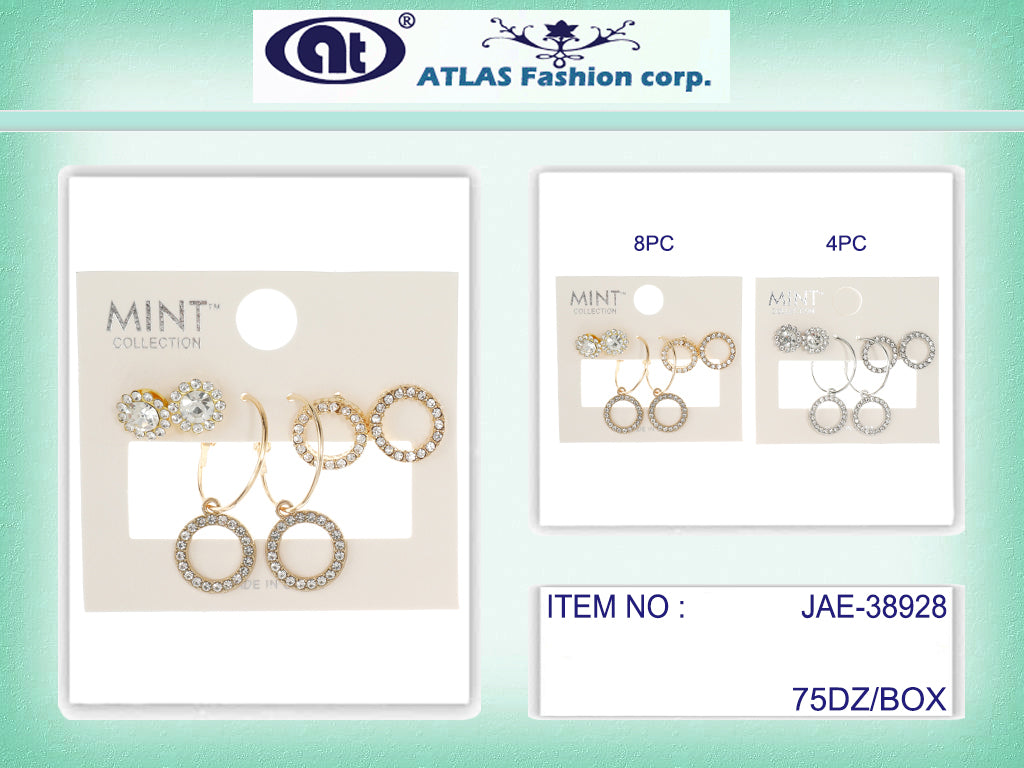 JAE38928 - 3 Pair Circle Earring Set